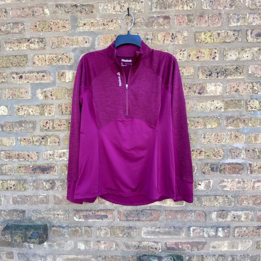 Reebok 1/4 zip fleece lined Speedwick pullover